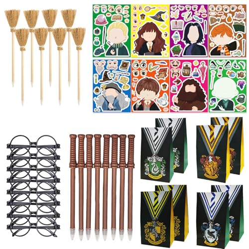 Partygeschenke zum Thema Zauberer, Zaubergeschenke zum Kindergeburtstag, einschließlich Zauberstab, Zaubertasche, Brillen, Bleistifte, Einladungskarten, Gastgeschenke für Kinder, Jungen, Mädchen Partygeschenke zum Thema Zauberer, Zaubergeschenke zum Kindergeburtstag, einschließlich Zauberstab, Zaubertasche, Brillen, Bleistifte, Einladungskarten, Gastgeschenke für Kinder, Jungen, Mädchen von YushengTai
