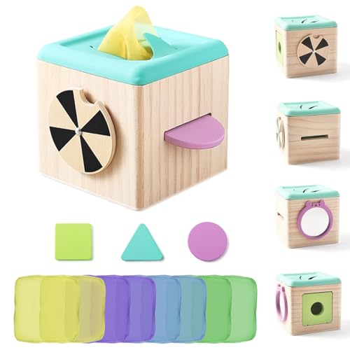 YushengTai Montessori Spielzeug Baby ab 6 Monate, Tücherbox Baby Spielzeug, Sensorik Spielzeug, Motorikspielzeug ab 6 Monate, Motorikspielzeug, Geschenke für Geburtstag Weihnachten Junge Mädchen YushengTai Montessori Spielzeug Baby ab 6 Monate, Tücherbox Baby Spielzeug, Sensorik Spielzeug, Motorikspielzeug ab 6 Monate, Motorikspielzeug, Geschenke für Geburtstag Weihnachten Junge Mädchen von YushengTai