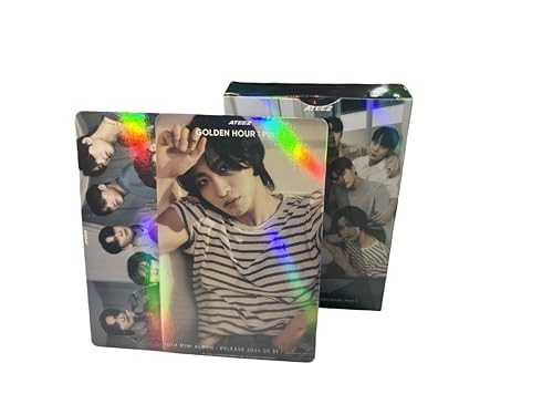 ATEEZ Album Laser Card Golden Hour Part.1 Photocards 55 Pcs ATEEZ New Album Laser Card Golden Hour Part.1 Lomo Cards ATEEZ Album Postcards ateez Photocards Set von Yuto