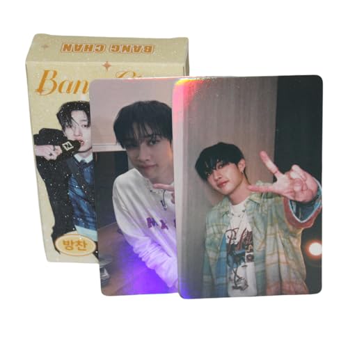 Stray Kids Laser-Fotokarten, 50 Stück, Stray Kids Album, Fotokarten mit Holo-Effekt, Kpop-Geschenk, Lomo-Karten, Merch für Jungen und Mädchen, (Bang Chan) von Yuto