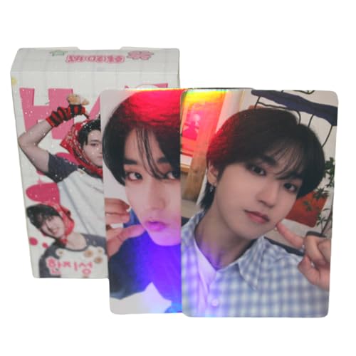 Stray Kids Laser-Fotokarten, 50 Stück, Stray Kids Album Fotokarten mit Holo-Effekt, Kpop Geschenk, Lomo Karten, Merch für Jungen und Mädchen (Han) von Yuto