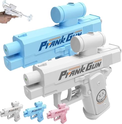 Prank Water Gun, Prank Gun, Prank Squirt Gun, Zwei-Wege Kreativer Wassersprinkler, Streich-Wasserpistole, Lustige Wasserpistole für Erwachsene und Kinder (Blau+Weiß) von YuuFcy