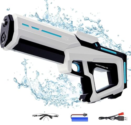 Wasserpistole Elektrisch,Elektrische Wasserpistole für Kinder und Erwachsene,2 in 1 Spritzpistole Wasser mit Großer Reichweite,Automatic Wasserspritzpistole Verfügbar für Pool,Garten,Strand (Weiß) Wasserpistole Elektrisch,Elektrische Wasserpistole für Kinder und Erwachsene,2 in 1 Spritzpistole Wasser mit Großer Reichweite,Automatic Wasserspritzpistole Verfügbar für Pool,Garten,Strand (Weiß) von YuuFcy
