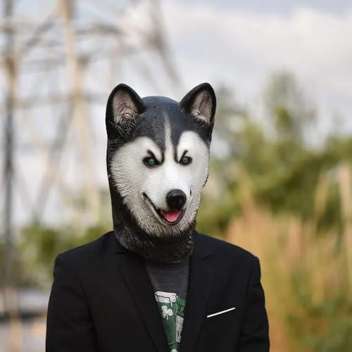 Yuulibux Halloween Husky Hund Maskerade Party Cosplay Maske für Rollenspiel Kostüm Tier Festival Feier Requisiten Spaß Karneval Masken Yuulibux Halloween Husky Hund Maskerade Party Cosplay Maske für Rollenspiel Kostüm Tier Festival Feier Requisiten Spaß Karneval Masken von Yuulibux