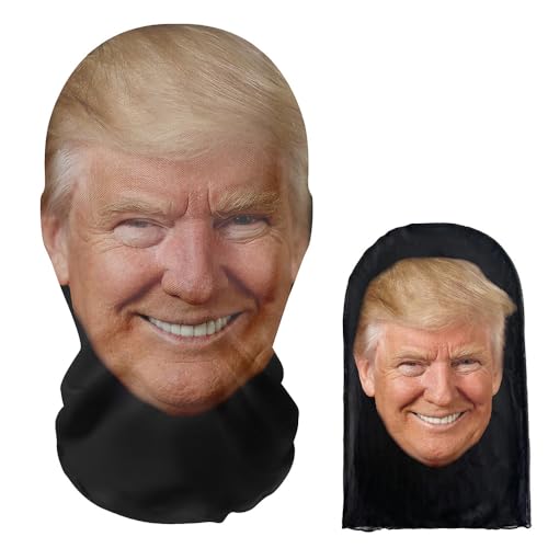 Yuulibux Lustige 3D-Trump-Maske Mit Netz-Augen, Promi-Nasenabdeckung, Halloween, Individuelle Maske von Yuulibux