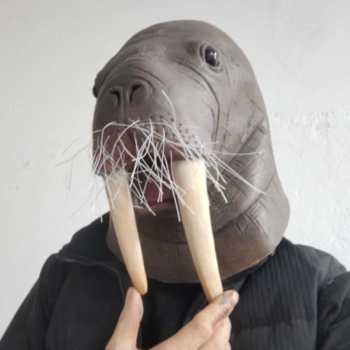 Yuulibux Skurrile Meerestier-Masken – Robben- und Seehund-Tier-Masken, perfekt für Zirkusaufführungen, Partys und lustige Verkleidungen von Yuulibux