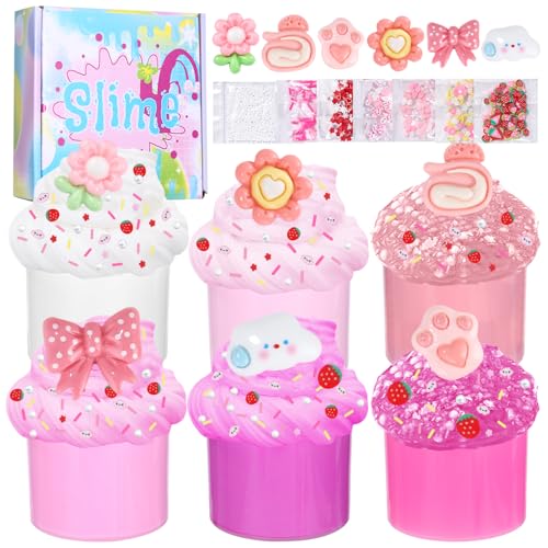 Yuxava Farbverlauf Fluffy Slime Set, 6 Stück Fluffy Butter Slime Set, Wolkenschleim, Slime Set zum Selbermachen, Mitgebsel Kindergeburtstag Schleim, Halloween Weihnachten Geschenk für Mädchen, Jungen Yuxava Farbverlauf Fluffy Slime Set, 6 Stück Fluffy Butter Slime Set, Wolkenschleim, Slime Set zum Selbermachen, Mitgebsel Kindergeburtstag Schleim, Halloween Weihnachten Geschenk für Mädchen, Jungen von Yuxava