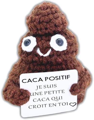 Lustiges Geschenk für Frauen & Männer – Positives Plüschtier, perfekt für Geburtstag, Weihnachten, Wichteln & Deko zu Hause oder im Büro (Positiver französischer Kacke) von YverLand