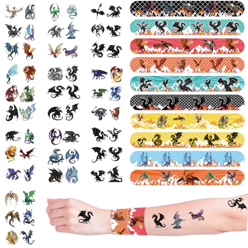 Ywediim Drachen-Partyzubehör enthält 30 Stück Slap Armbänder, 30 Stück Aufkleber, für Drachen-Geburtstagsparty, Klassenzimmer-Belohnungen Ywediim Drachen-Partyzubehör enthält 30 Stück Slap Armbänder, 30 Stück Aufkleber, für Drachen-Geburtstagsparty, Klassenzimmer-Belohnungen von Ywediim