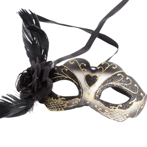 Ywmsfl Festival Performances Gesicht Kostüm halbes Gesicht Halloween Karneval Maskerade Party Hochzeit Gesicht von Ywmsfl
