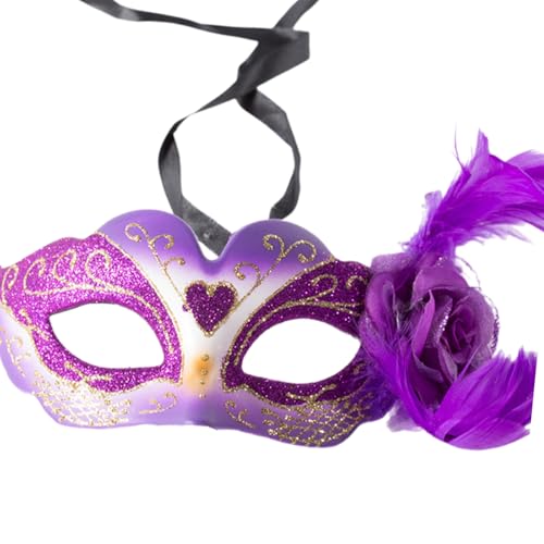 Ywmsfl Festival Performances Gesicht Kostüm halbes Gesicht Halloween Karneval Maskerade Party Hochzeit Gesicht von Ywmsfl
