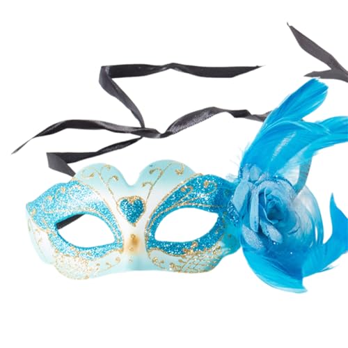 Ywmsfl Festival Performances Gesicht Kostüm halbes Gesicht Halloween Karneval Maskerade Party Hochzeit Gesicht von Ywmsfl
