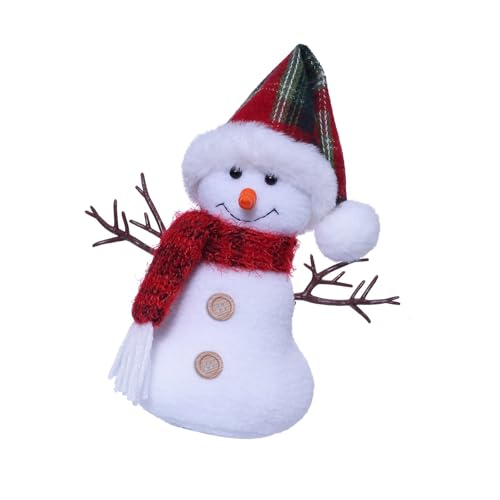 Ywmsfl Festival Snowman Plüschpuppen Mit Schal Und Weihnachts Cartoon Stofftier Figur Für Weihnachtsfeier Dekore von Ywmsfl