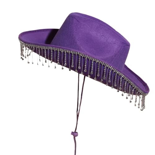 Ywmsfl Fransen Strass Hut für Frauen Cosplay Kostüm Hut Junggesellinnenabschied Kopfbedeckung Hochzeit Party Zubehör Ywmsfl Fransen Strass Hut für Frauen Cosplay Kostüm Hut Junggesellinnenabschied Kopfbedeckung Hochzeit Party Zubehör von Ywmsfl