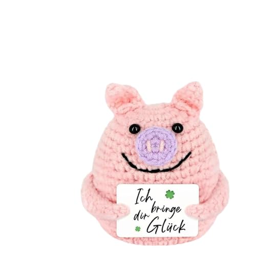 Ywmsfl Lovely Piggy Häkelspielzeug, Plüsch, beruhigend, lustig, gestrickt, Schweinchenfigur, Spielzeug für Heimdekoration und Geschenk Ywmsfl Lovely Piggy Häkelspielzeug, Plüsch, beruhigend, lustig, gestrickt, Schweinchenfigur, Spielzeug für Heimdekoration und Geschenk von Ywmsfl