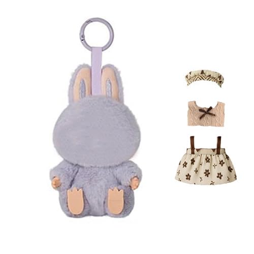Ywwltt Plüsch Schlüsselanhänger + Kleidung, weiches Kuscheltier, Monster Keychain, Plüschpuppe für Kinder, Taschen, Rucksäcke, Sammler, Fans, Geschenkidee für Jungen und Mädchen (E) von Ywwltt