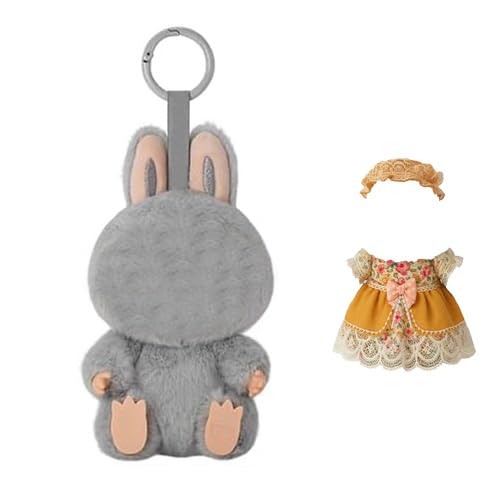 Ywwltt Plüsch Schlüsselanhänger + Kleidung, weiches Kuscheltier, Monster Keychain, Plüschpuppe für Kinder, Taschen, Rucksäcke, Sammler, Fans, Geschenkidee für Jungen und Mädchen (F) von Ywwltt
