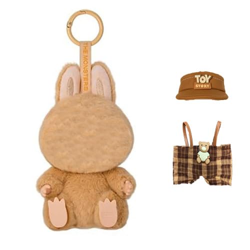 Ywwltt Plüsch Schlüsselanhänger + Kleidung, weiches Kuscheltier, Monster Keychain, Plüschpuppe für Kinder, Taschen, Rucksäcke, Sammler, Fans, Geschenkidee für Jungen und Mädchen (G) von Ywwltt