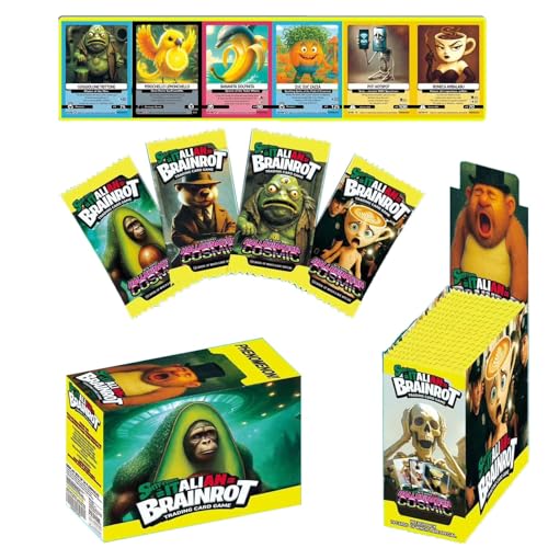 Skifidol Italian Brainrot Trading Card, Italian Brainrot Karten, Brainrot Skifidol Sammelkartenset – 48 versiegelte Boosterpacks, 7 Karten pro Pack, Sammelkartenspiel für Kinder von Ywwltt