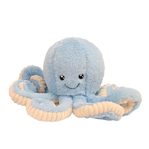 Yxian Octopus Spielzeug Plüsch niedlichen Kuh Kissen Stofftier Spielzeug Begleitspielzeug für Kinder und Familie (Blau, 40cm) von Yxian