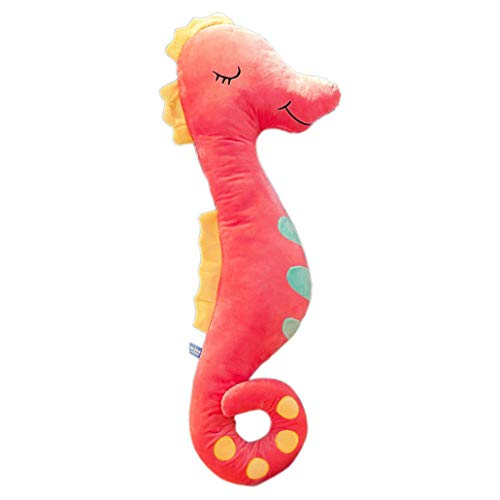 Yxian Seepferdchen Plüsch Tier Puppe Weihnachten Party Geburtstag Halloween Heimat schmücken Interaktives Eltern-Kind-Spiel (rot, 50cm) von Yxian