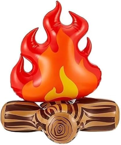 Aufblasbare Lagerfeuer-Requisiten, 30,5 cm, gefälschte Camping-Party, Lagerfeuer, Party-Szene, Dekoration, Innen- und Außenbereich, Camping-Spiel-Requisiten, Feuer aufblasbar für Jungen von Yxinjy