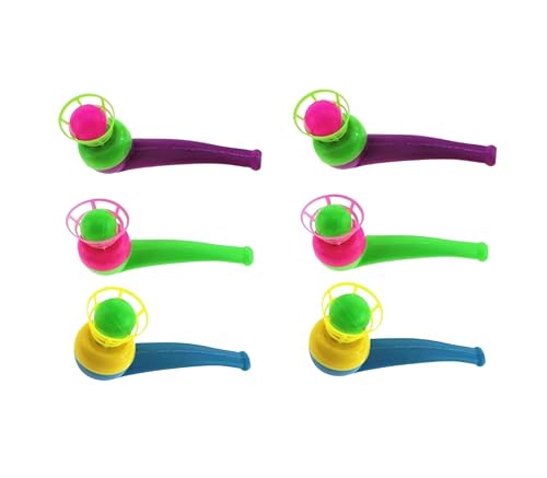 Yxinjy 6 Stück Schwimmende Blasbälle aus Kunststoff, Ball-Blasspielzeug, schwimmende Blaspfeife, Spielzeug, Party, zufällige Farbe von Yxinjy
