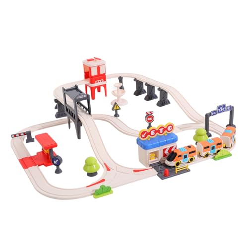 Eisenbahn Kinder Elektrisch, 84.3x78x18.3cm Eisenbahn Elektrisch für Häuser, Kindergärten, Kinderparks von YyanLAK