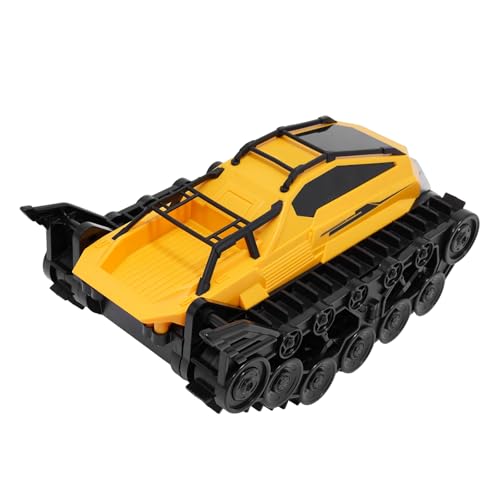 YyanLAK RC Panzer, Ferngesteuerter Panzer, 22x14.8x11cm RC Spielzeug-Panzerauto, Ferngesteuerter All Terrain Toy Tank, RC Stunt Toy Tank Kann auf Straßen wie Bergstraßen, Wasser (Gelb Schwarz) von YyanLAK
