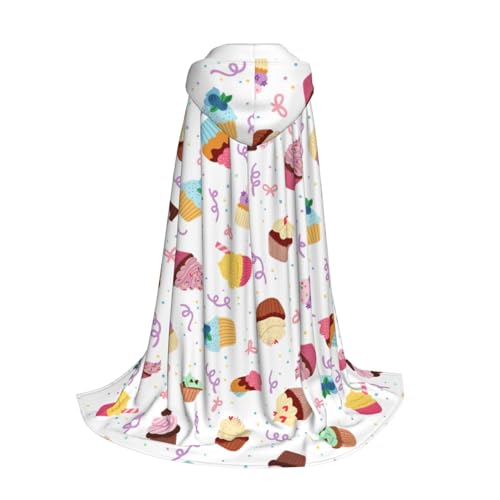 Kapuzenumhang mit köstlichem Cupcake-Aufdruck für Kinder mit Halloween, Weihnachten, Cosplay, Kapuzenumhang Kapuzenumhang mit köstlichem Cupcake-Aufdruck für Kinder mit Halloween, Weihnachten, Cosplay, Kapuzenumhang von Yyoretp