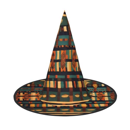 Yyoretp Afrikanischer klassischer Webdruck Halloween-Kostüm Hexenhut Erwachsene Karneval Cosplay Party Kostüm Zubehör Yyoretp Afrikanischer klassischer Webdruck Halloween-Kostüm Hexenhut Erwachsene Karneval Cosplay Party Kostüm Zubehör von Yyoretp