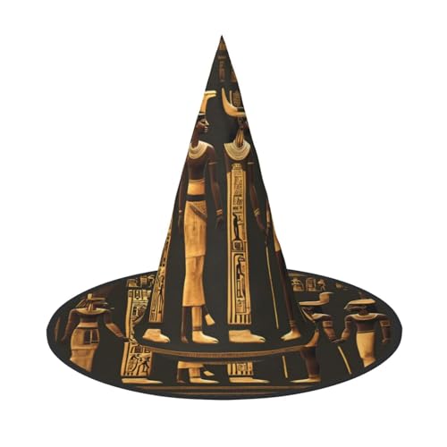 Yyoretp Antiker ägyptischer Hieroglyphe Druck Halloween Kostüm Hexenhut Erwachsene Karneval Cosplay Party Kostüm Zubehör Yyoretp Antiker ägyptischer Hieroglyphe Druck Halloween Kostüm Hexenhut Erwachsene Karneval Cosplay Party Kostüm Zubehör von Yyoretp