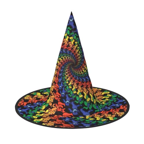 Yyoretp Bär Tanzender Batikdruck Halloween Kostüm Hexenhut Erwachsene Karneval Cosplay Party Kostüm Zubehör Yyoretp Bär Tanzender Batikdruck Halloween Kostüm Hexenhut Erwachsene Karneval Cosplay Party Kostüm Zubehör von Yyoretp