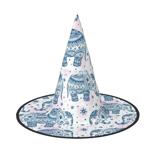 Yyoretp Boho Elefant Print Halloween Kostüm Hexenhut Erwachsene Karneval Cosplay Party Kostüm Zubehör Yyoretp Boho Elefant Print Halloween Kostüm Hexenhut Erwachsene Karneval Cosplay Party Kostüm Zubehör von Yyoretp