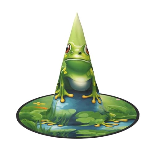 Yyoretp Cartoon Frosch 1 Druck Halloween Kostüm Hexenhut Erwachsene Karneval Cosplay Party Kostüm Zubehör Yyoretp Cartoon Frosch 1 Druck Halloween Kostüm Hexenhut Erwachsene Karneval Cosplay Party Kostüm Zubehör von Yyoretp