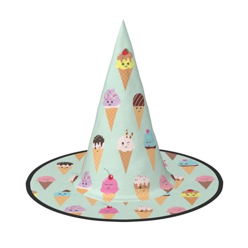 Yyoretp Eiswaffeln Druck Halloween Kostüm Hexenhut Erwachsene Karneval Cosplay Party Kostüm Zubehör Yyoretp Eiswaffeln Druck Halloween Kostüm Hexenhut Erwachsene Karneval Cosplay Party Kostüm Zubehör von Yyoretp