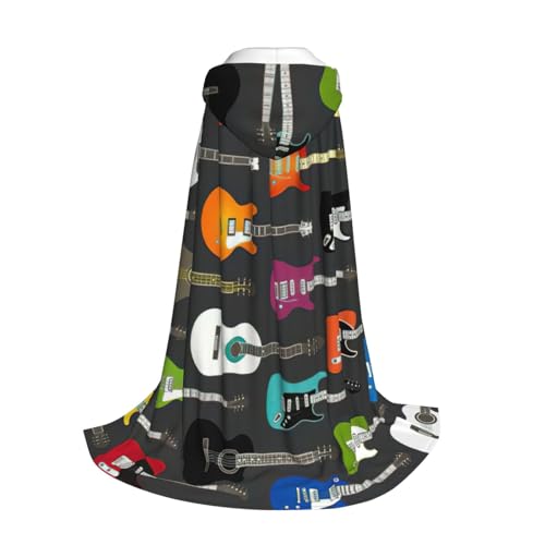 Yyoretp Farbiger Kapuzenumhang mit Akustik- und Gitarren-Aufdruck für Kinder mit Halloween, Weihnachten, Cosplay, Kapuzenumhang Yyoretp Farbiger Kapuzenumhang mit Akustik- und Gitarren-Aufdruck für Kinder mit Halloween, Weihnachten, Cosplay, Kapuzenumhang von Yyoretp