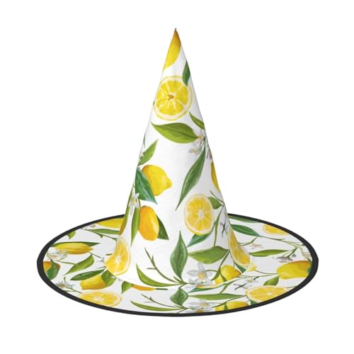 Yyoretp Frische tropische Zitronen Druck Halloween Kostüm Hexenhut Erwachsene Karneval Cosplay Party Kostüm Zubehör Yyoretp Frische tropische Zitronen Druck Halloween Kostüm Hexenhut Erwachsene Karneval Cosplay Party Kostüm Zubehör von Yyoretp