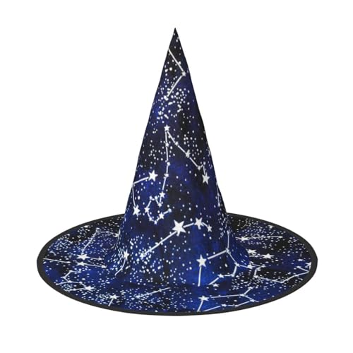 Yyoretp Glow in the Dark Print Halloween Costume Witch Hat Adults Carnival Cosplay Party Costume Accessories von Yyoretp
