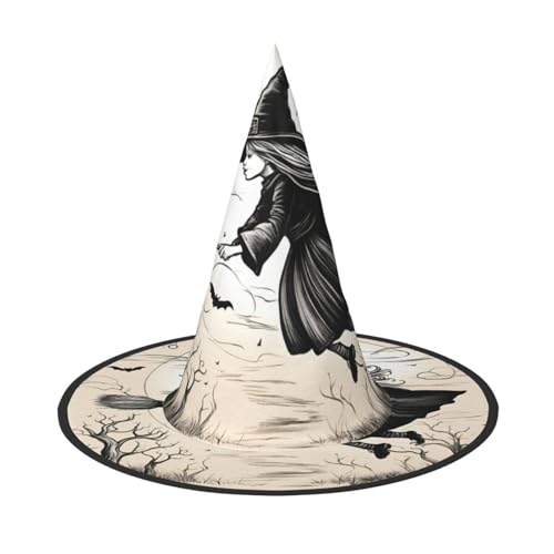 Yyoretp Halloween Hexe fliegend Druck Halloween Kostüm Hexenhut Erwachsene Karneval Cosplay Party Kostüm Zubehör Yyoretp Halloween Hexe fliegend Druck Halloween Kostüm Hexenhut Erwachsene Karneval Cosplay Party Kostüm Zubehör von Yyoretp
