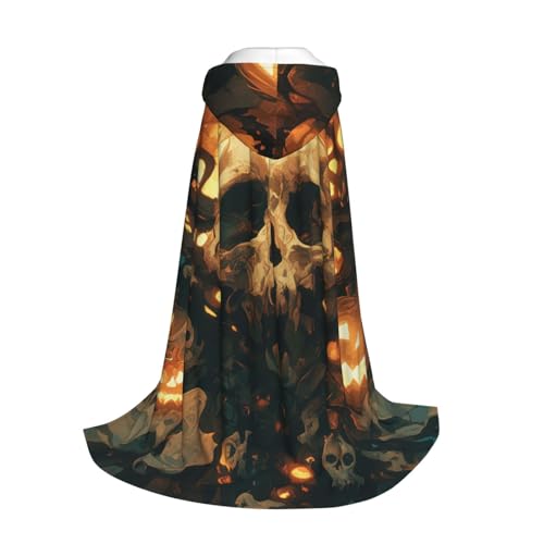 Yyoretp Halloween-Kapuzenumhang mit Totenkopf-Aufdruck für Kinder mit Halloween-/Weihnachts-/Cosplay-Kostüm Yyoretp Halloween-Kapuzenumhang mit Totenkopf-Aufdruck für Kinder mit Halloween-/Weihnachts-/Cosplay-Kostüm von Yyoretp