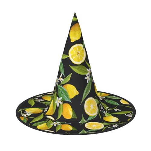Yyoretp Halloween-Kostüm mit gelbem Zitronen-Druck, Hexenhut, Erwachsene, Karneval, Cosplay, Party, Kostümzubehör Yyoretp Halloween-Kostüm mit gelbem Zitronen-Druck, Hexenhut, Erwachsene, Karneval, Cosplay, Party, Kostümzubehör von Yyoretp