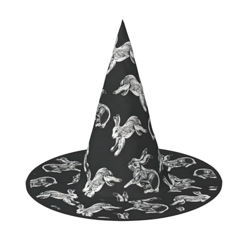 Yyoretp Hasen-Druck, Halloween-Kostüm, Hexenhut, Erwachsene, Karneval, Cosplay, Party, Kostümzubehör Yyoretp Hasen-Druck, Halloween-Kostüm, Hexenhut, Erwachsene, Karneval, Cosplay, Party, Kostümzubehör von Yyoretp