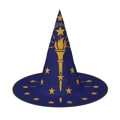 Yyoretp Indiana State Flag Print Halloween Kostüm Hexenhut Erwachsene Karneval Cosplay Party Kostüm Zubehör Yyoretp Indiana State Flag Print Halloween Kostüm Hexenhut Erwachsene Karneval Cosplay Party Kostüm Zubehör von Yyoretp