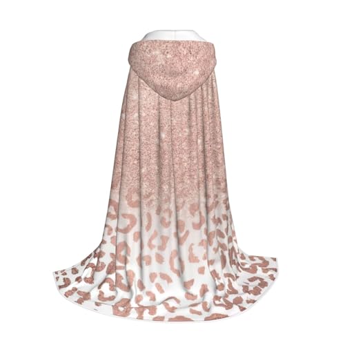 Yyoretp Kapuzenumhang für Kinder mit goldfarbenem Glitzer-Aufdruck, für Halloween, Weihnachten, Cosplay, Kapuzenumhang von Yyoretp