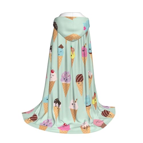 Yyoretp Kapuzenumhang mit Eistüten für Kinder mit Kapuze, für Halloween, Weihnachten, Cosplay, Kostüm von Yyoretp