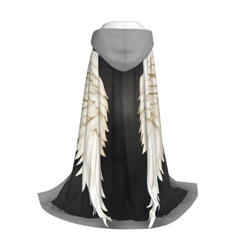 Yyoretp Kapuzenumhang mit Engelsfedern, für Kinder mit Halloween, Weihnachten, Cosplay, Kapuzenumhang von Yyoretp