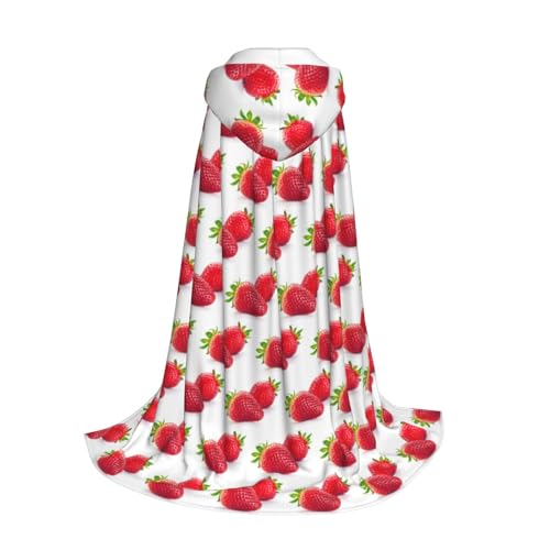Yyoretp Kapuzenumhang mit Erdbeer-Druck für Kinder mit Halloween-/Weihnachts-/Cosplay-Kapuzenumhang-Kostüm Yyoretp Kapuzenumhang mit Erdbeer-Druck für Kinder mit Halloween-/Weihnachts-/Cosplay-Kapuzenumhang-Kostüm von Yyoretp