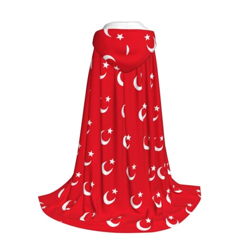 Yyoretp Kapuzenumhang mit Flagge der Türkei für Kinder mit Halloween, Weihnachten, Cosplay, Kapuzenumhang von Yyoretp