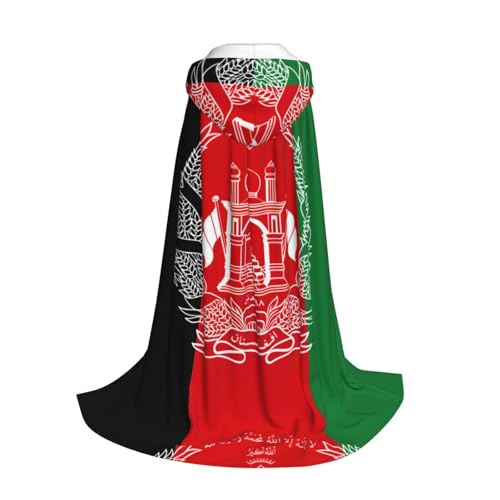 Yyoretp Kapuzenumhang mit Flagge von Afghanistan, für Kinder mit Kapuze, Halloween, Weihnachten, Cosplay, Kostüm von Yyoretp